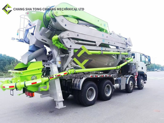 kaufen 28-4M Lastwagenbetonpumpe mit Mixer Vierarm M-förmig faltig Öffnen hydraulische Steuerung online manufacture
