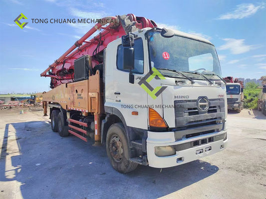 49 Meter-sany benutzter Betonpumpe-LKW Wieder-hergestellt mit HINO-Fahrgestellen