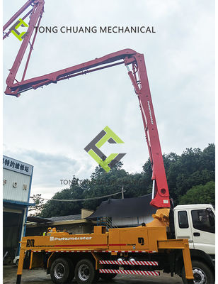 Bezüglich des hergestellten benutzten Betonpumpe-LKWs Putzmeister 38 Meter