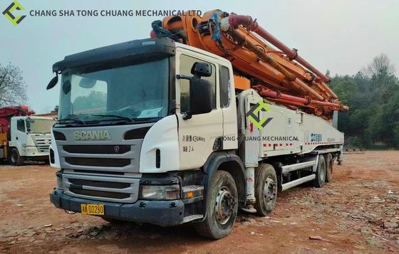 Fahrgestelle 2014 übergeben Zoomlions-Schwerindustrie-56m Scania an zweiter Stelle Betonpumpe-LKW